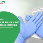 What are types of latex gloves used in food processing?