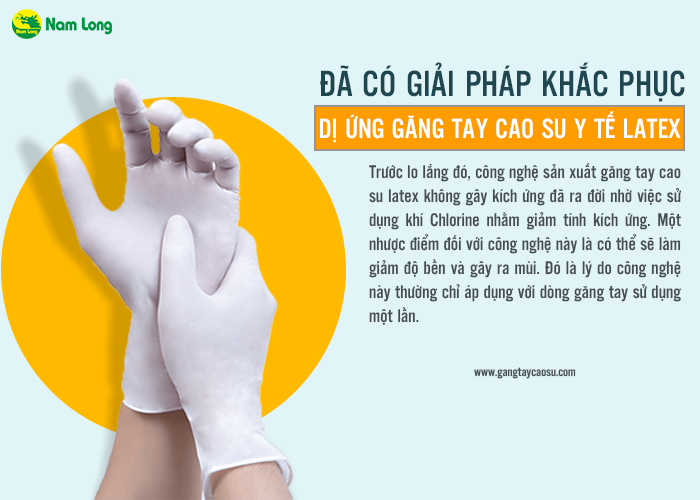 khắc phục dị ứng găng tay cao su y tế