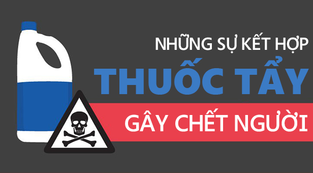 kết hợp các hóa chất tẩy rửa  phải tránh