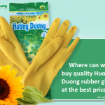 Where can we buy quality Huong Duong rubber gloves at the best price?