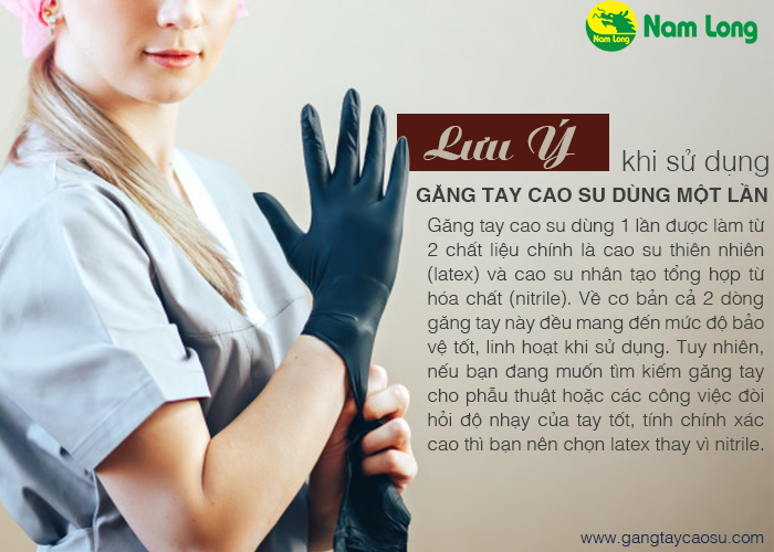 Lưu ý khi sử dụng găng tay dùng 1 lần