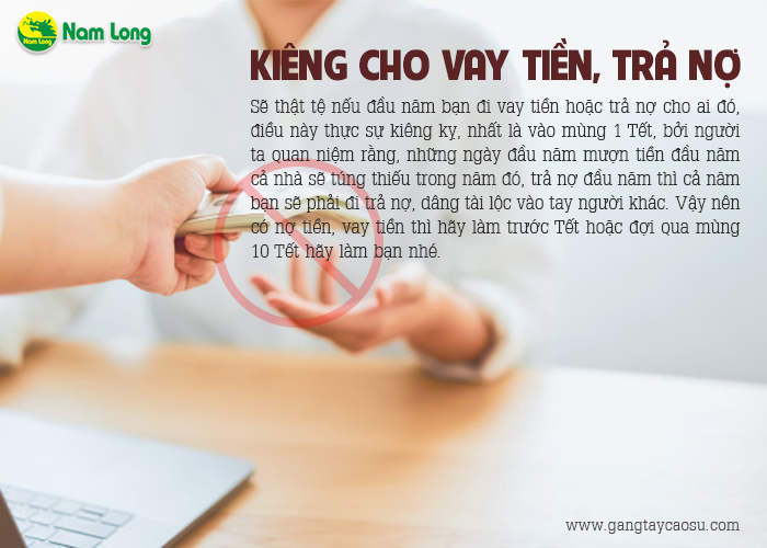 không nên cho vay, trả nợ vào ngày tết