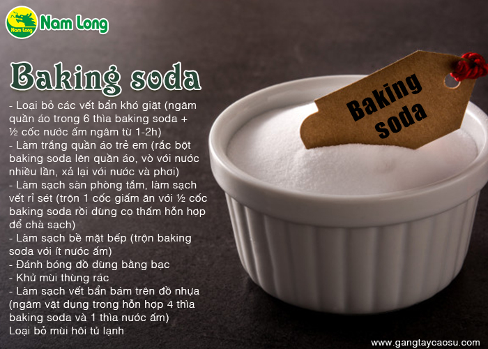 Baking soda có thể thay thế cho chất tẩy rửa rất hay đó nha