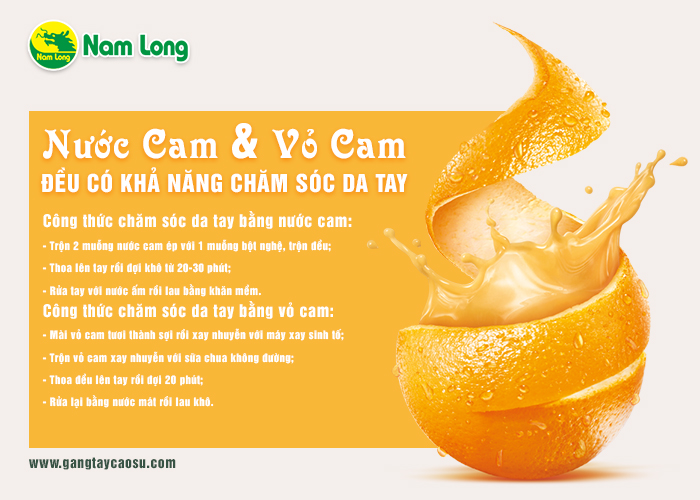 cam và vỏ cam đều là nguyên liệu tạo ra cách chăm sóc da tay rất hiệu quả nha