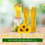 Găng tay cao su loại tốt kích thước dài Nam Long M, L, XL